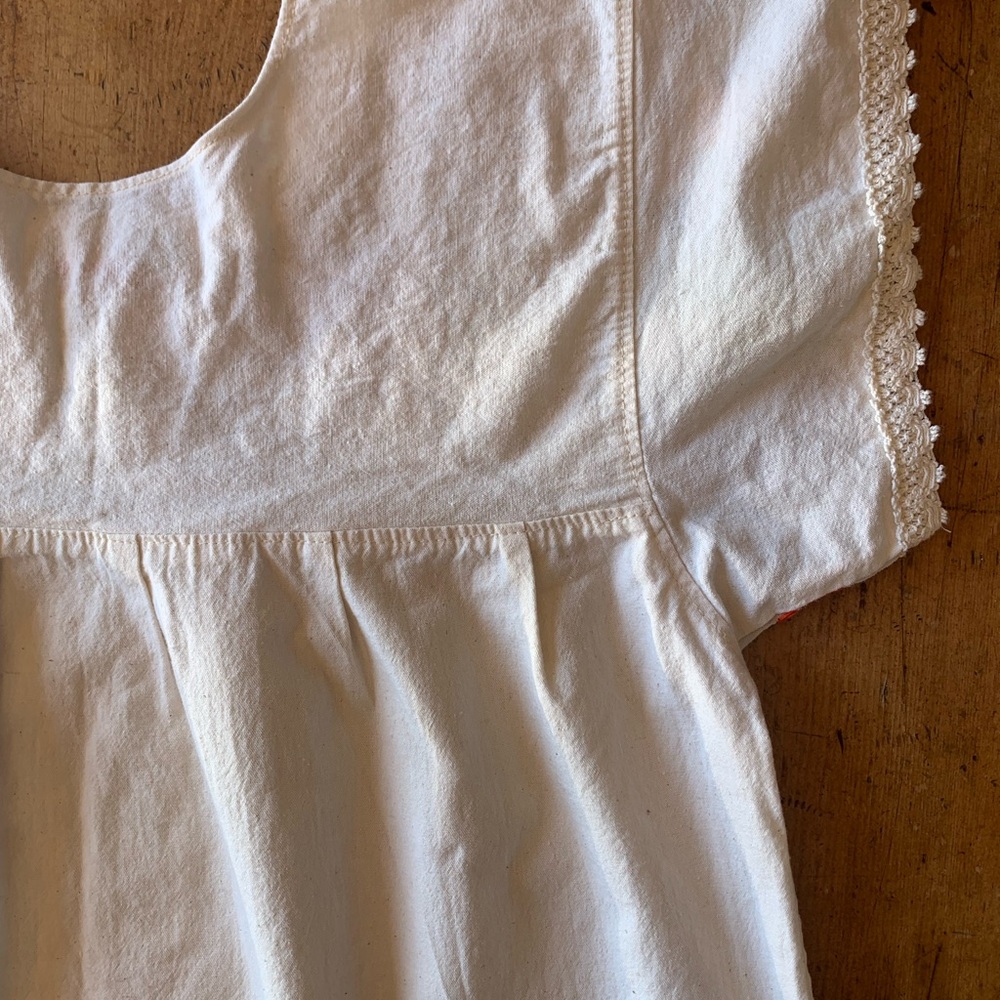 White Top with Colorful Floral Embroidery - Picture 16 of 16